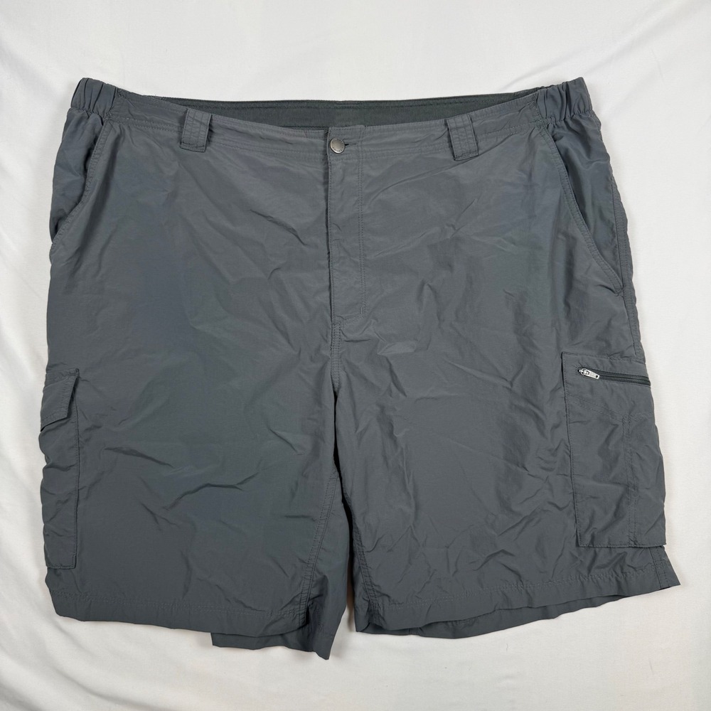 Columbia Mens Gray Nylon Cargo Hiking Shorts Size 46 x 10 AS4084 1441706